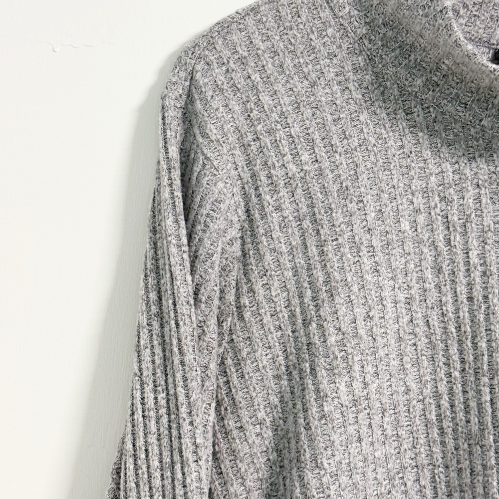 Torrid Ribbed Half Zip Sweater 5X Heather Gray Oversized Plus Pullover - Picture 5 of 15